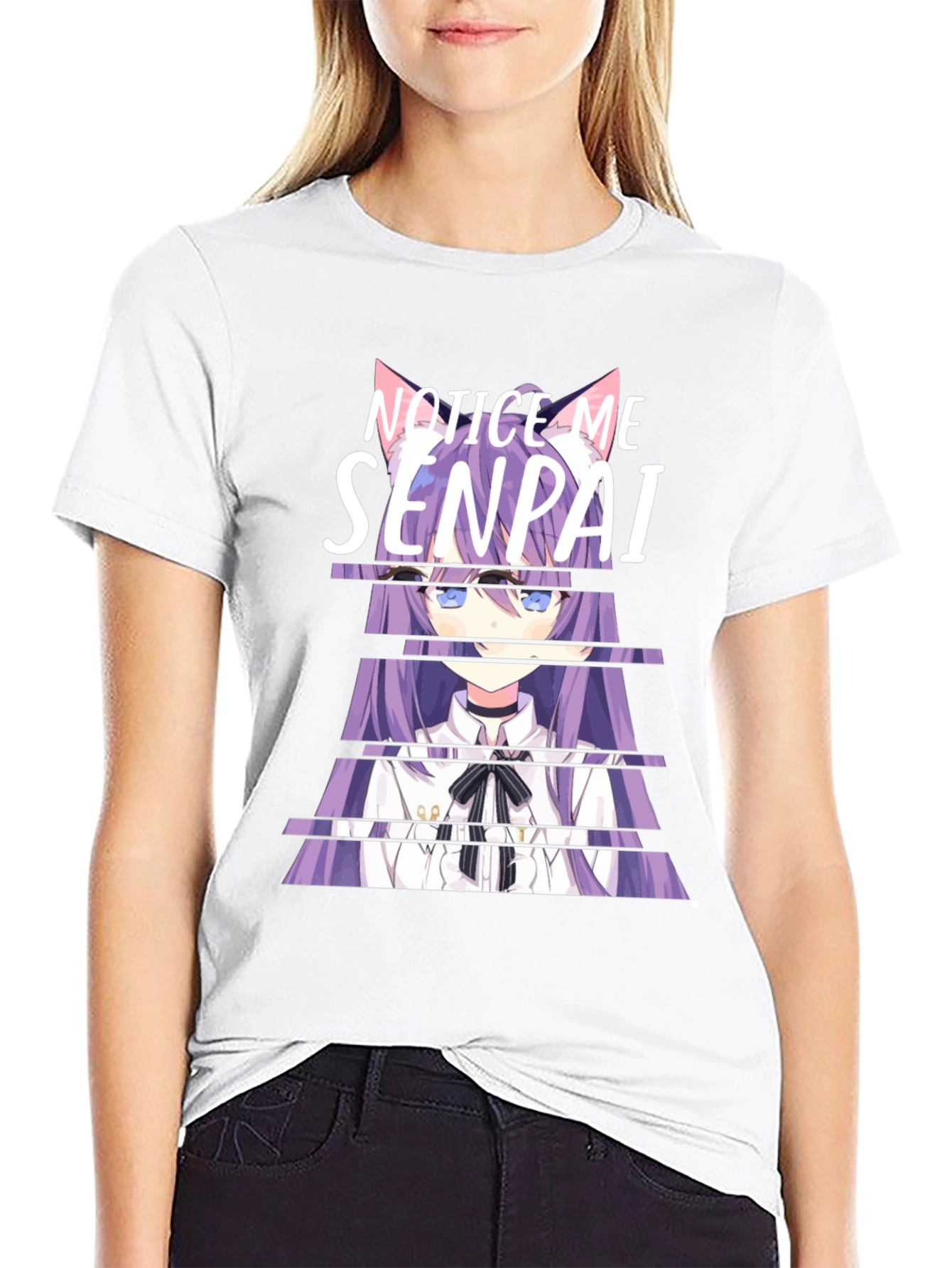 Notice Me Senpai Anime Graphic T-Shirt