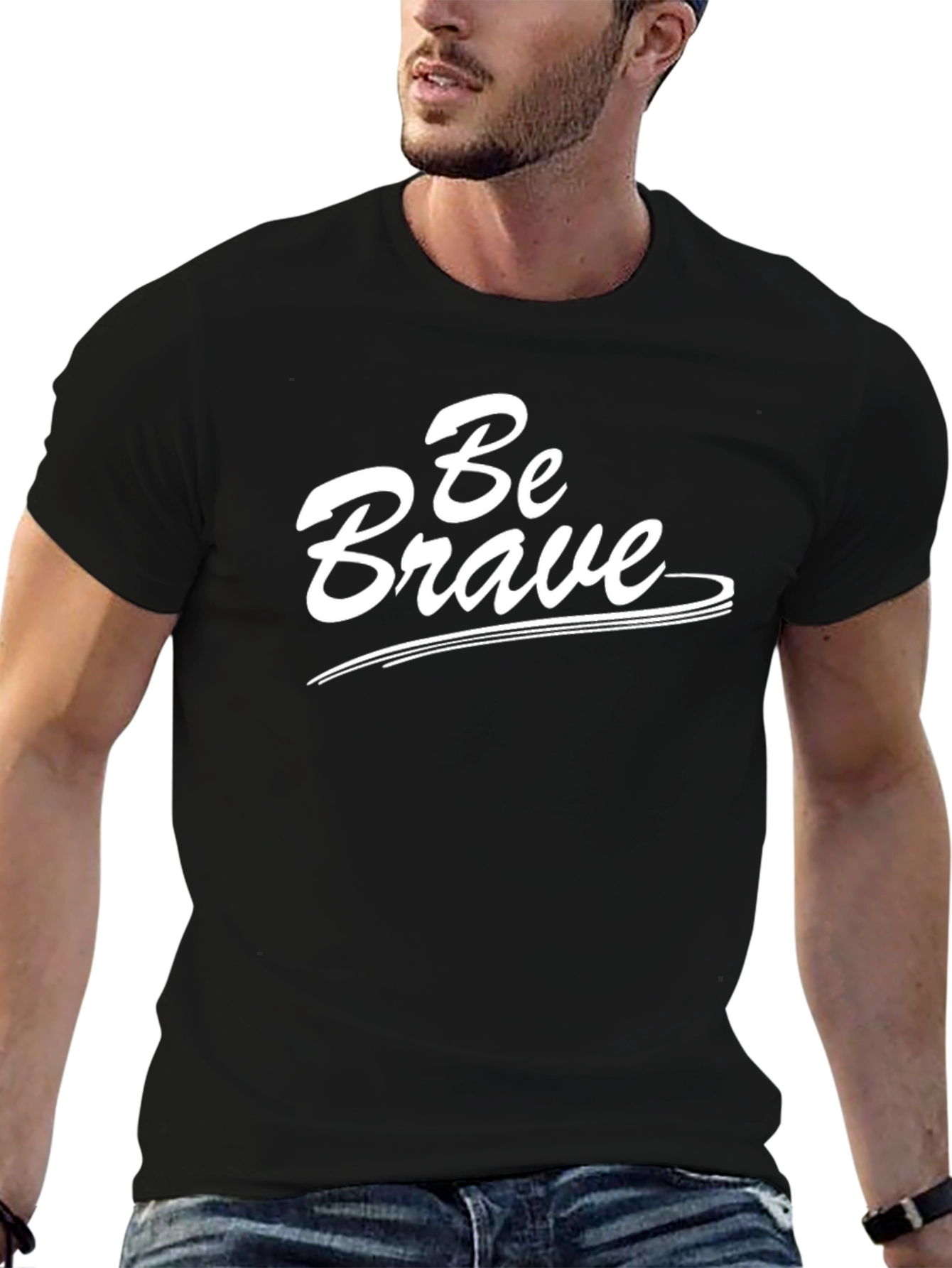 Be Brave Graphic T-Shirt - Black