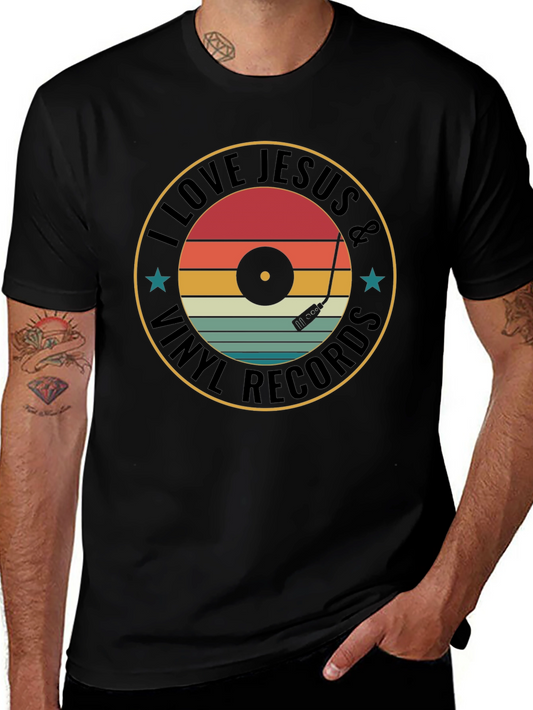 I Love Jesus & Vinyl Records Graphic Tee