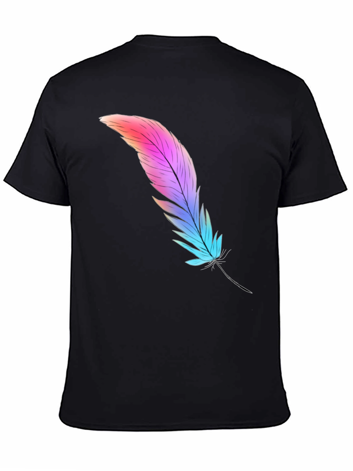Feather Graphic Tee - Soft Cotton Blend