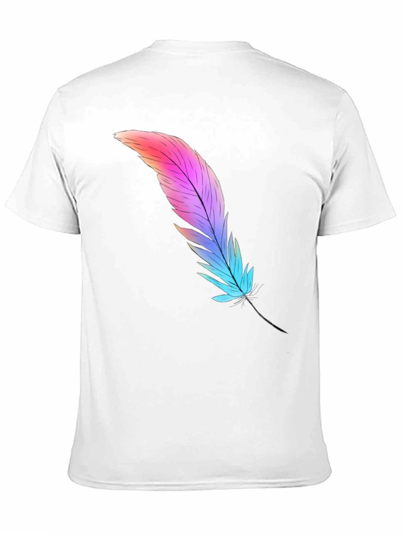 Feather Graphic Tee - Soft Cotton Blend