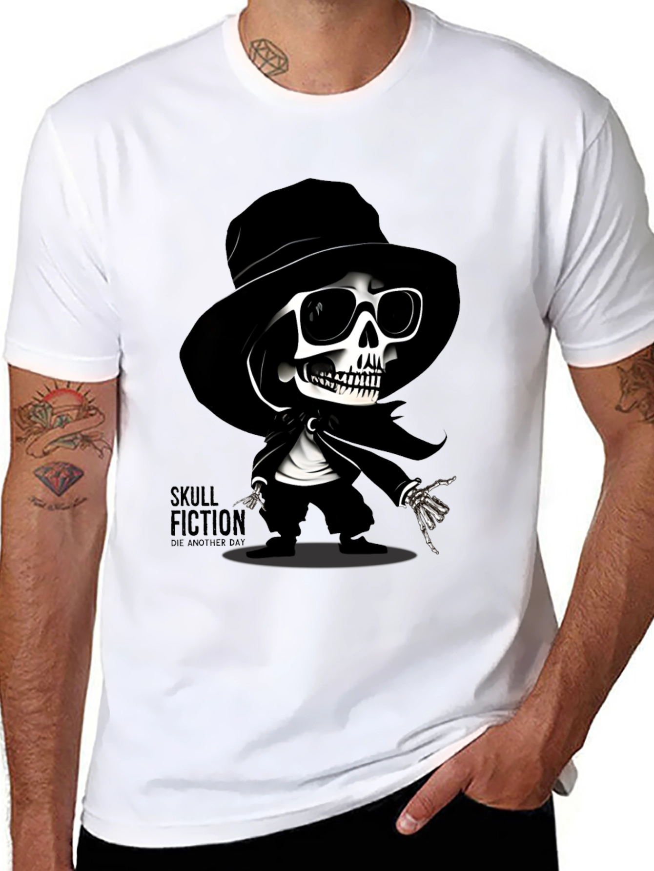 Skull Fiction Graphic T-Shirt