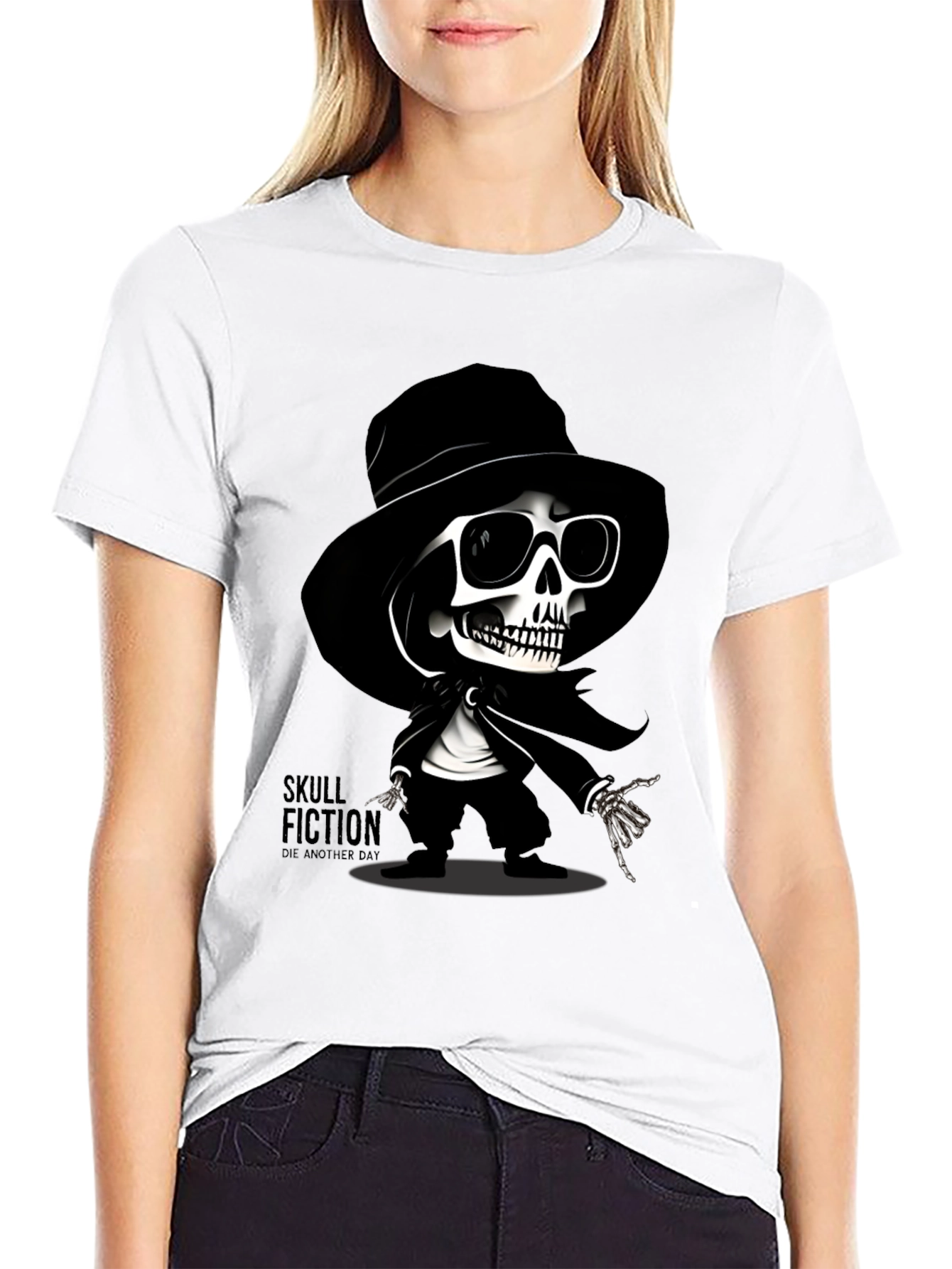 Skull Fiction Graphic T-Shirt
