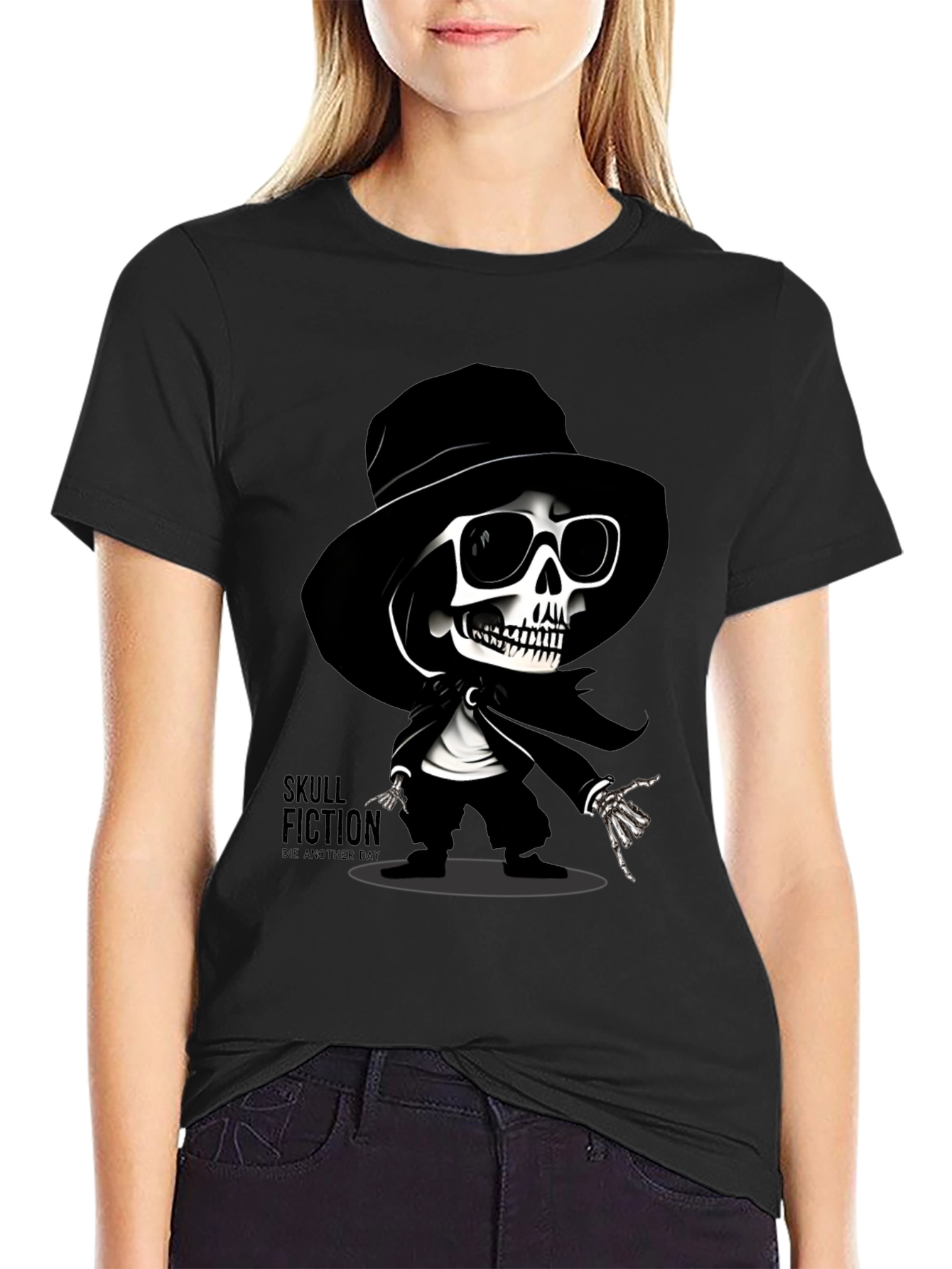 Skull Fiction Graphic T-Shirt