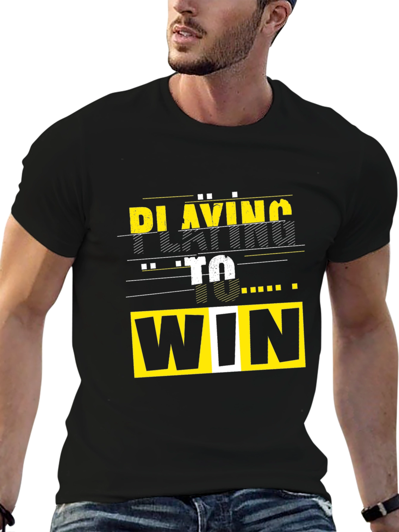 Playing To Win Graphic Tee - Black T-Shirt