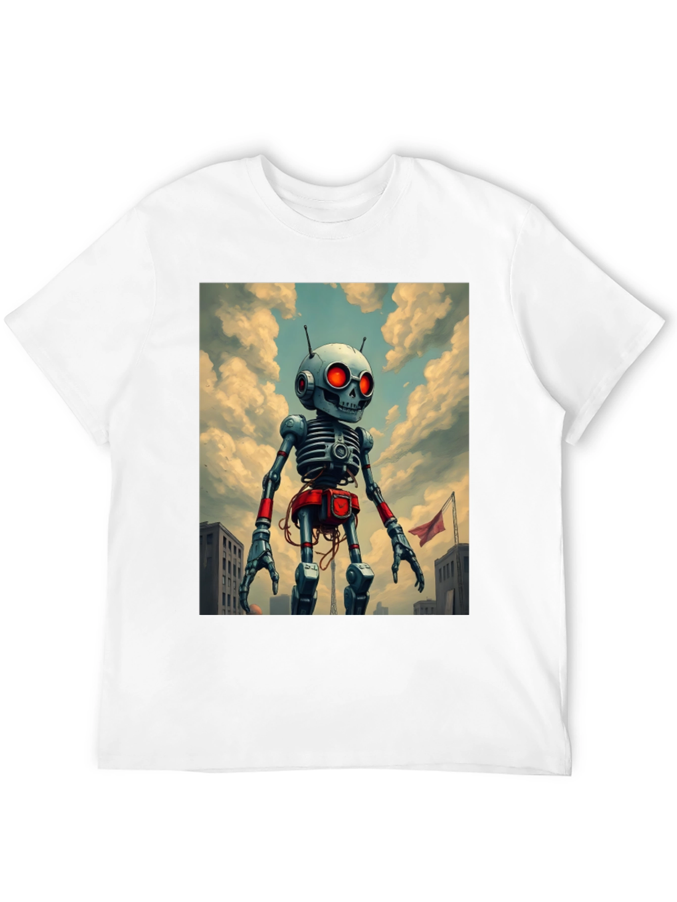 Robot Skeleton Art Graphic T-Shirt