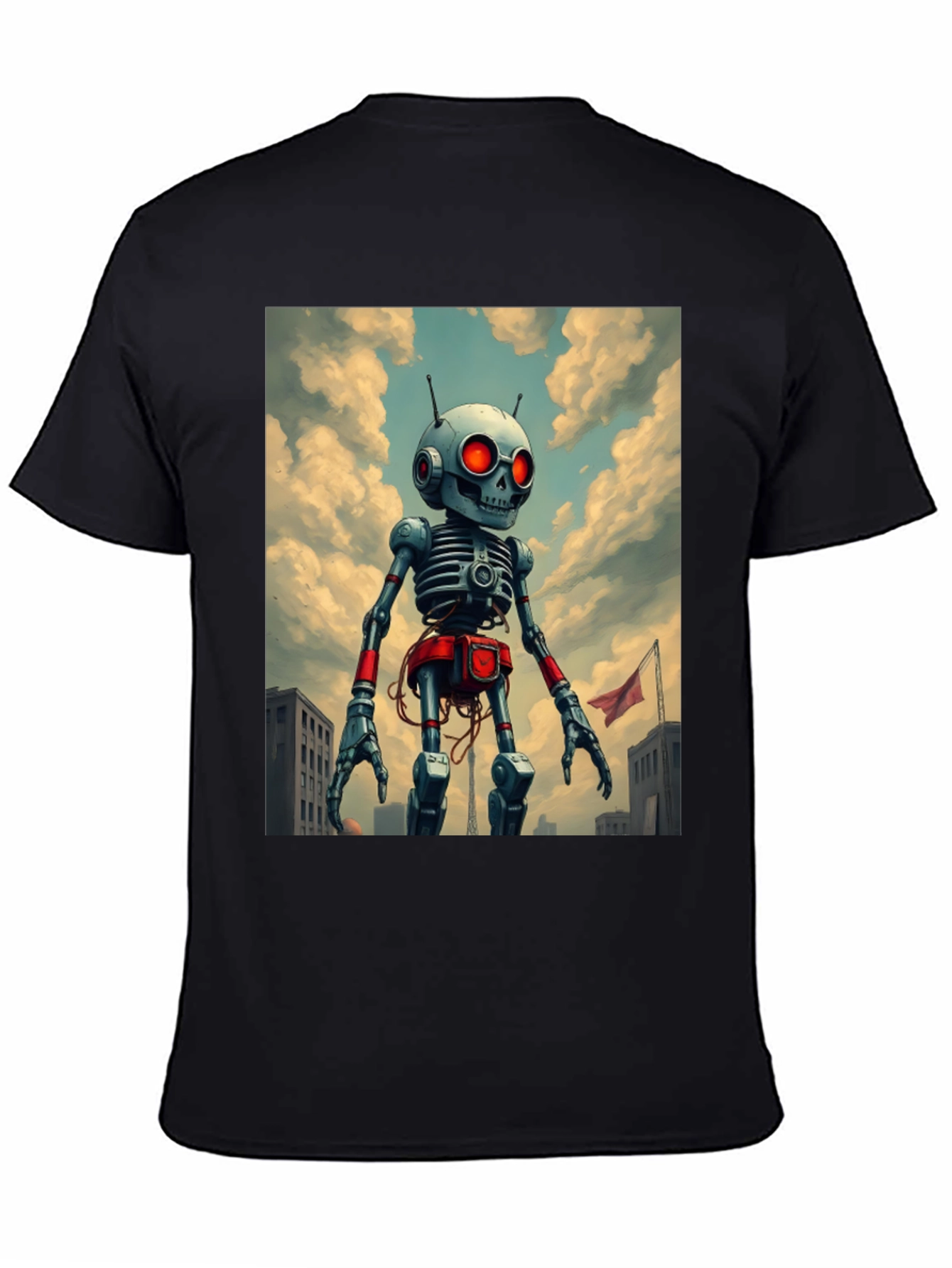 Robot Skeleton Art Graphic T-Shirt