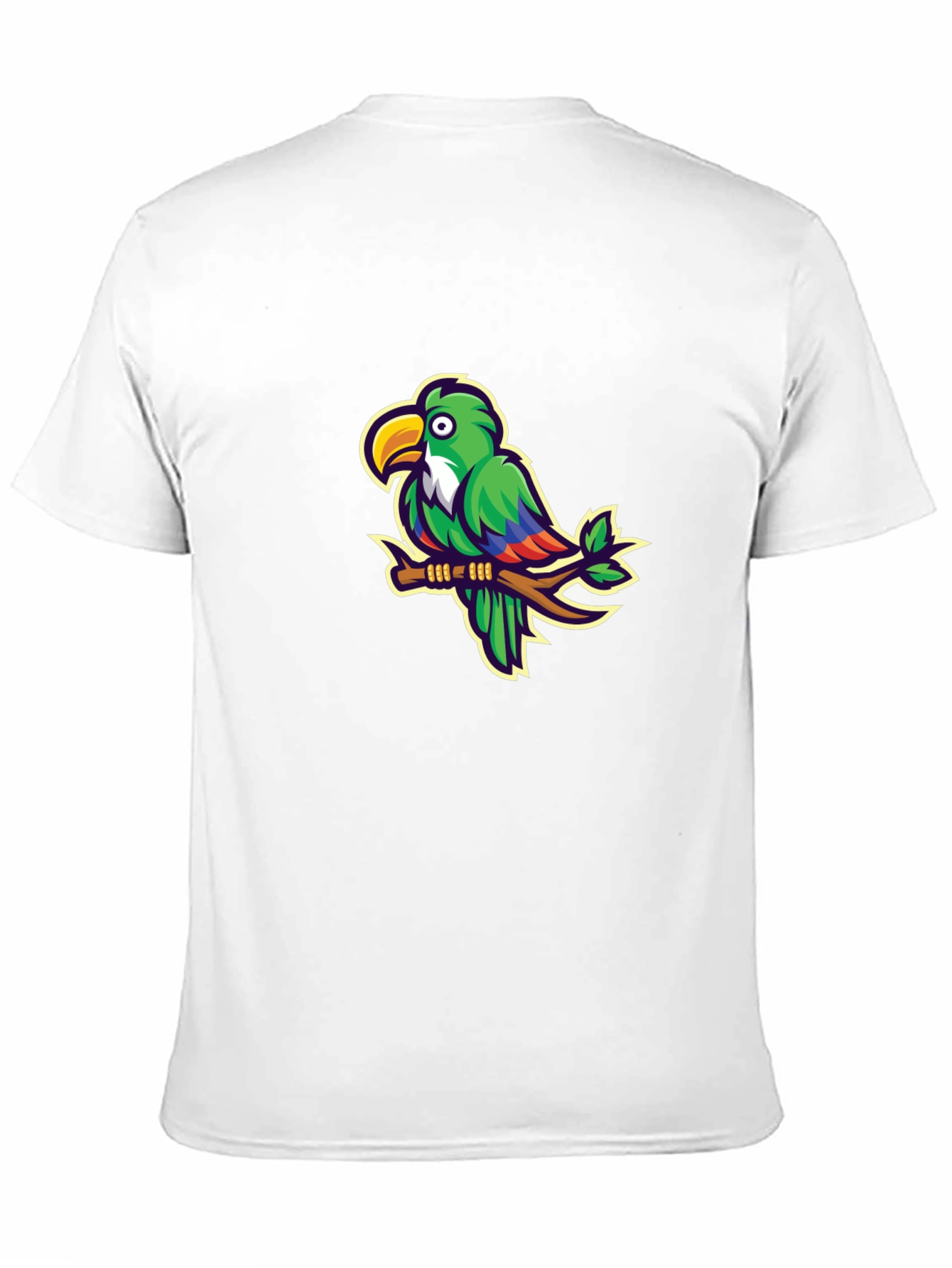 Parrot Graphic T-Shirt - Casual Black Tee