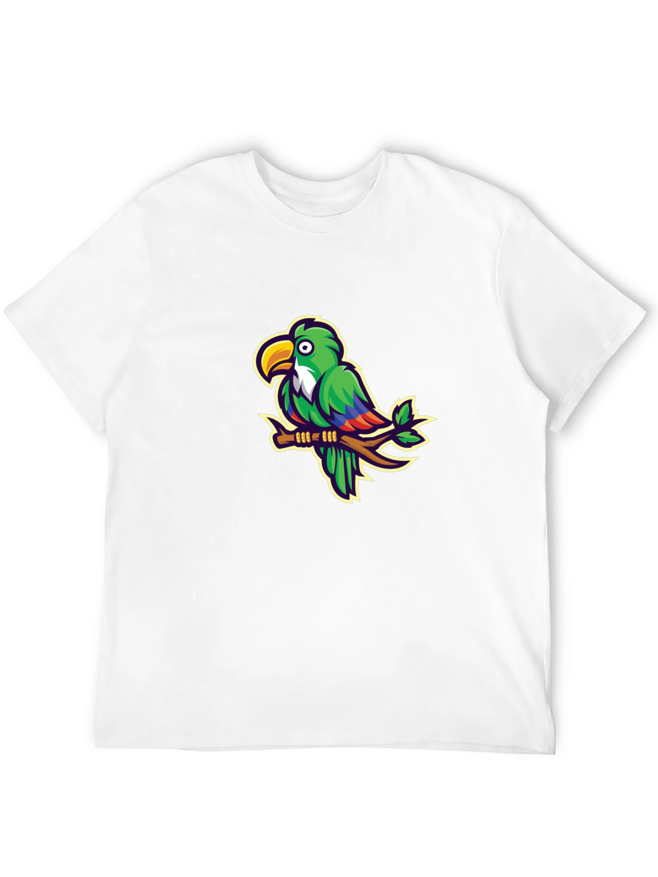 Parrot Graphic T-Shirt - Casual Black Tee
