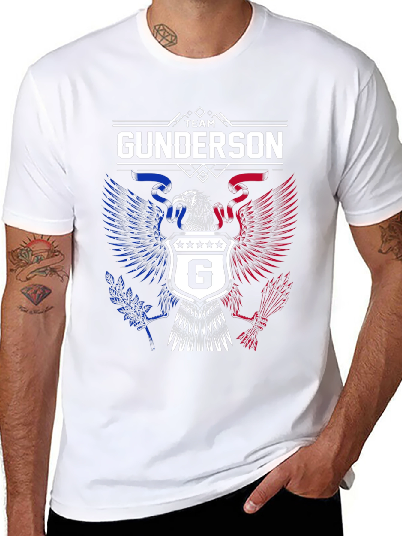 Team Gunderson Patriotic Eagle Graphic T-Shirt