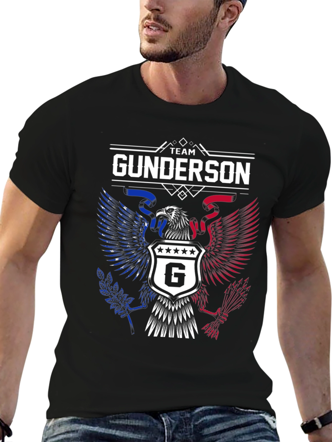 Team Gunderson Patriotic Eagle Graphic T-Shirt