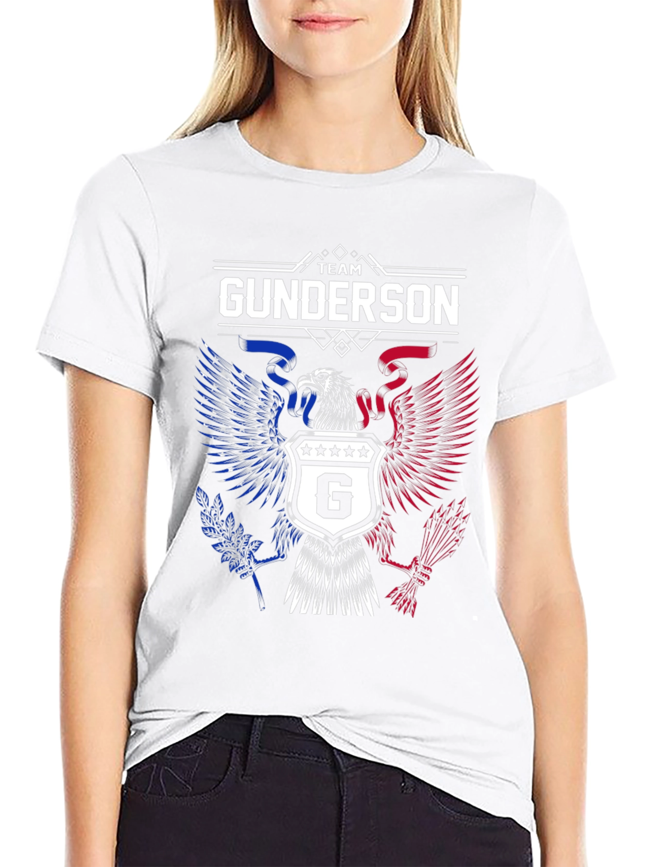 Team Gunderson Patriotic Eagle Graphic T-Shirt