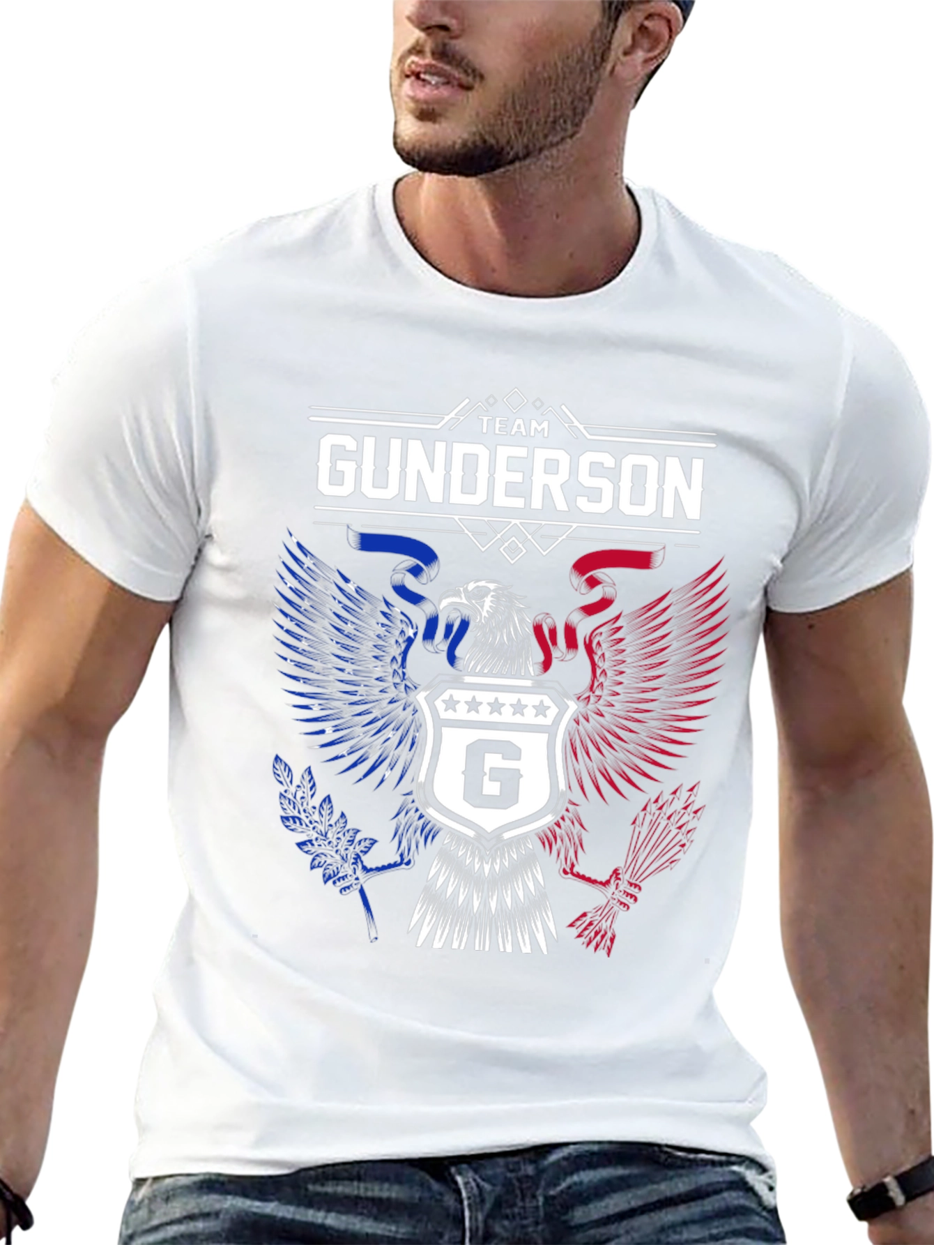 Team Gunderson Patriotic Eagle Graphic T-Shirt
