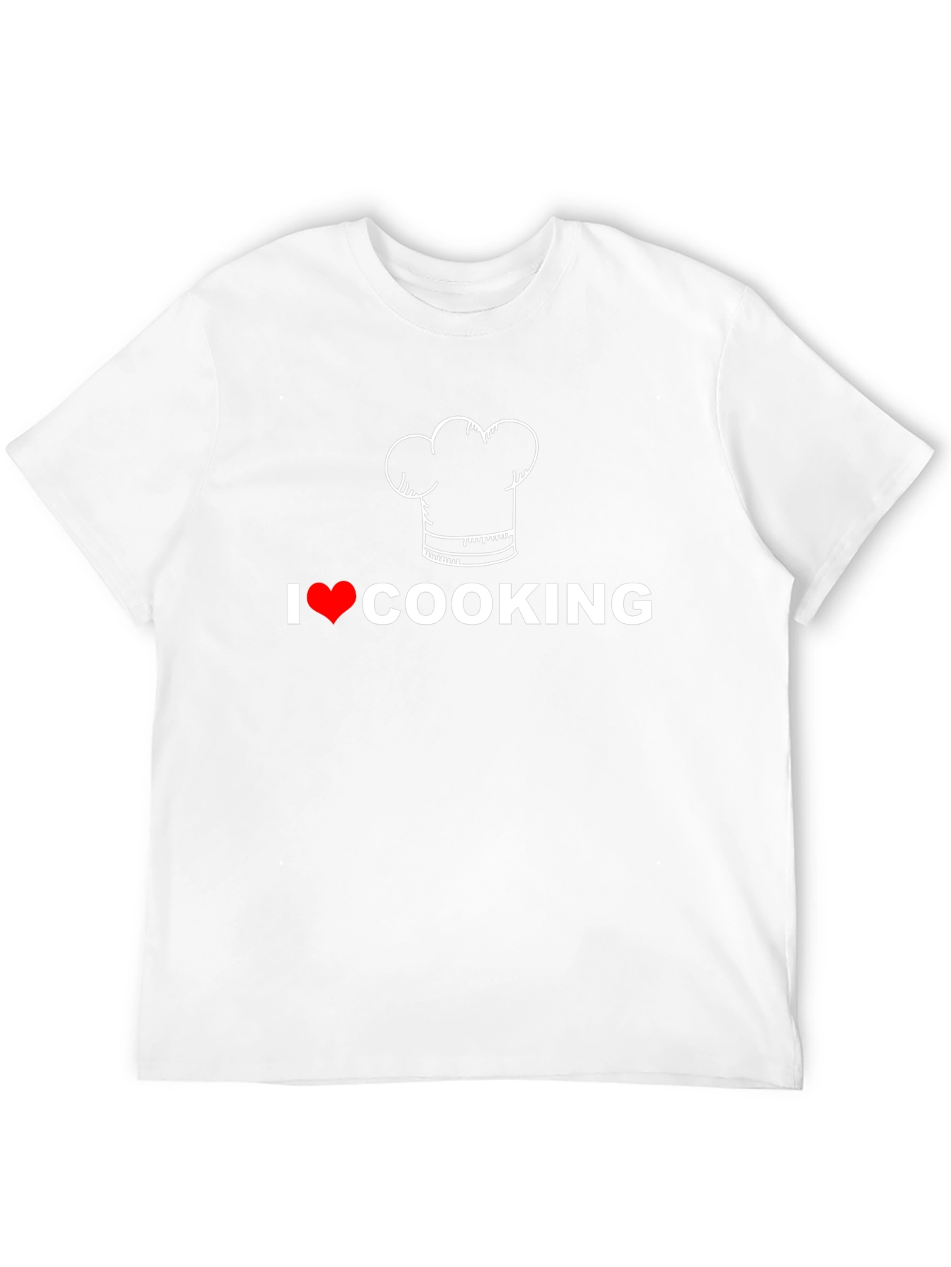 I Love Cooking T-Shirt Chef Hat Graphic Tee