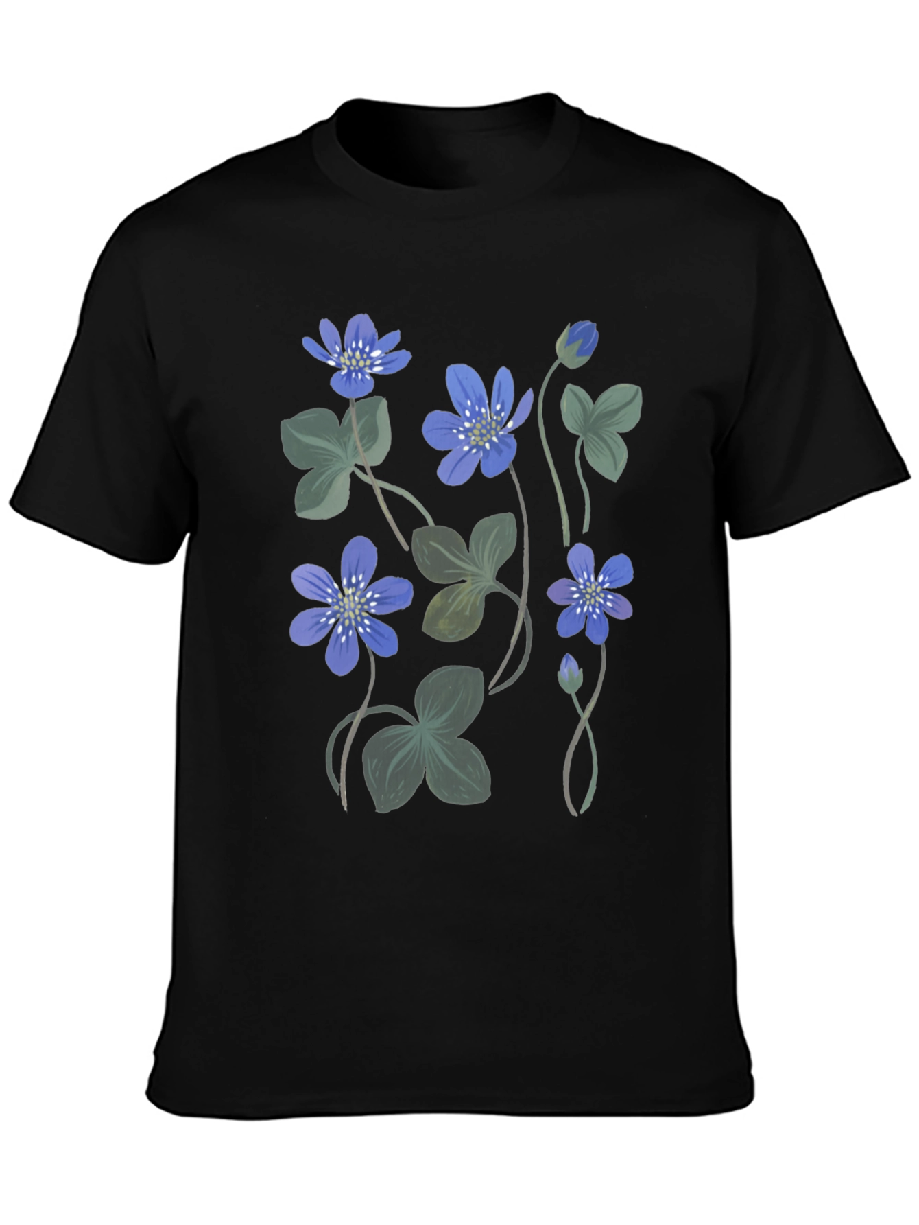 Floral Print Crew Neck Tee