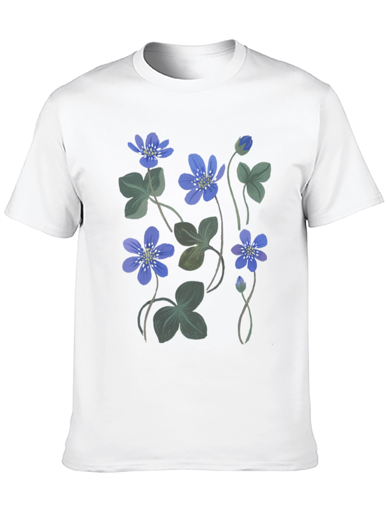 Floral Print Crew Neck Tee