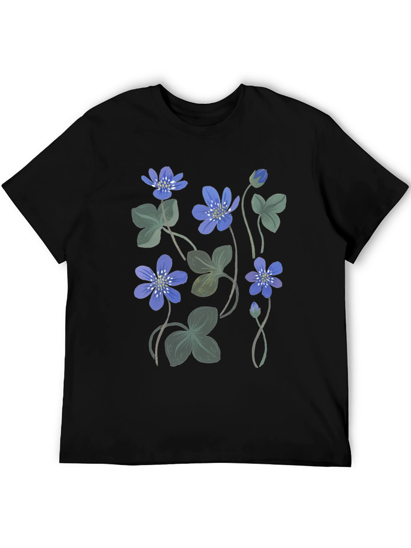 Floral Print Crew Neck Tee
