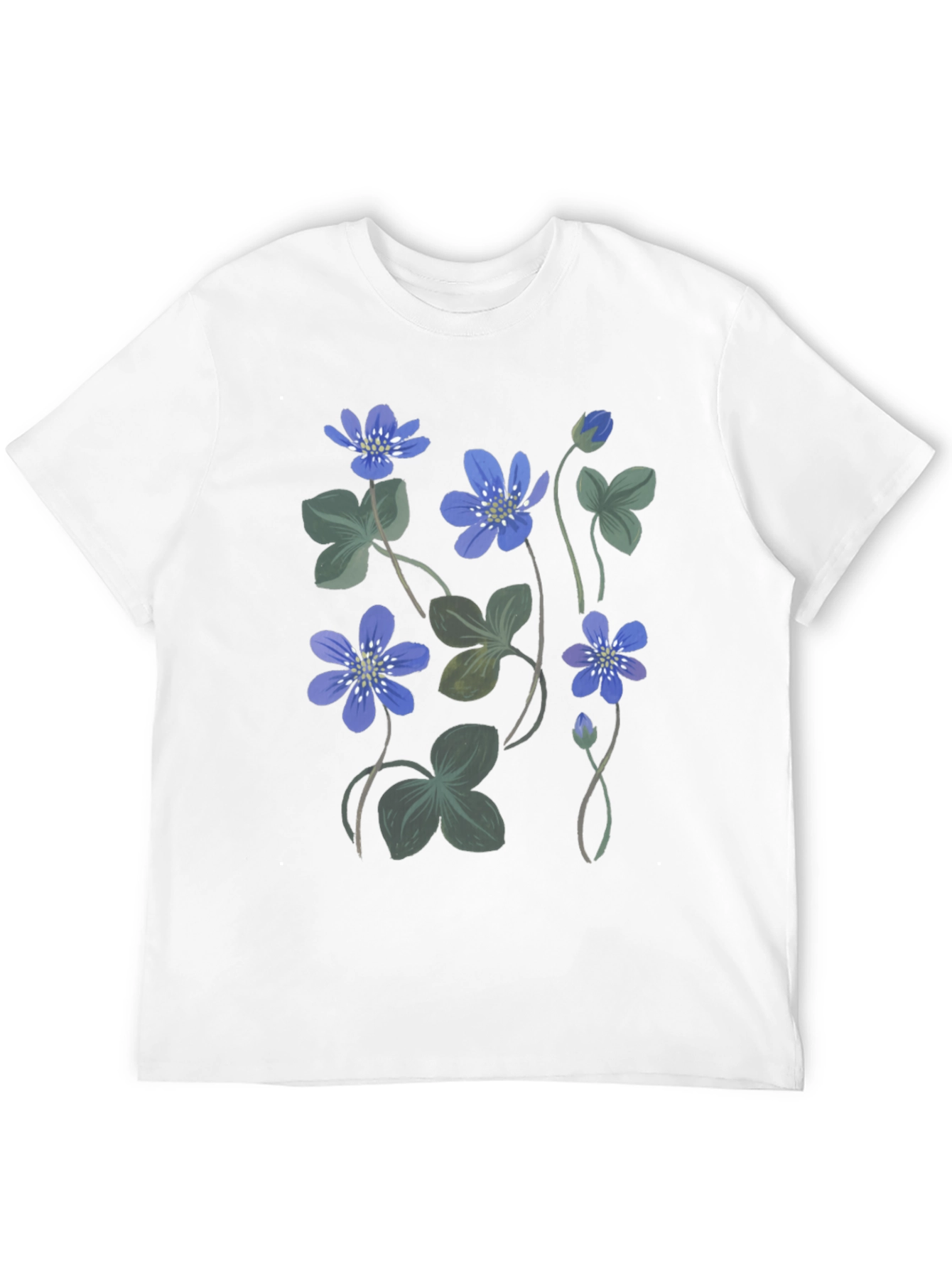 Floral Print Crew Neck Tee