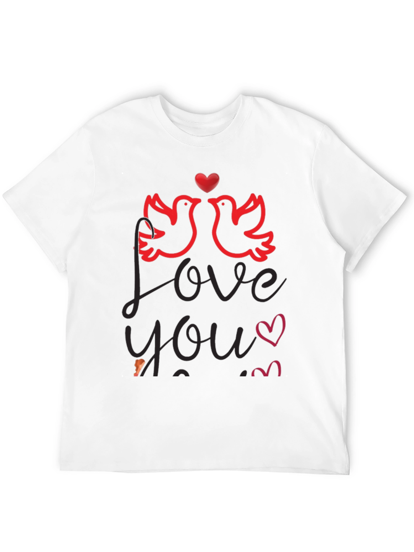 Love You Valentines Graphic T-Shirt - Black