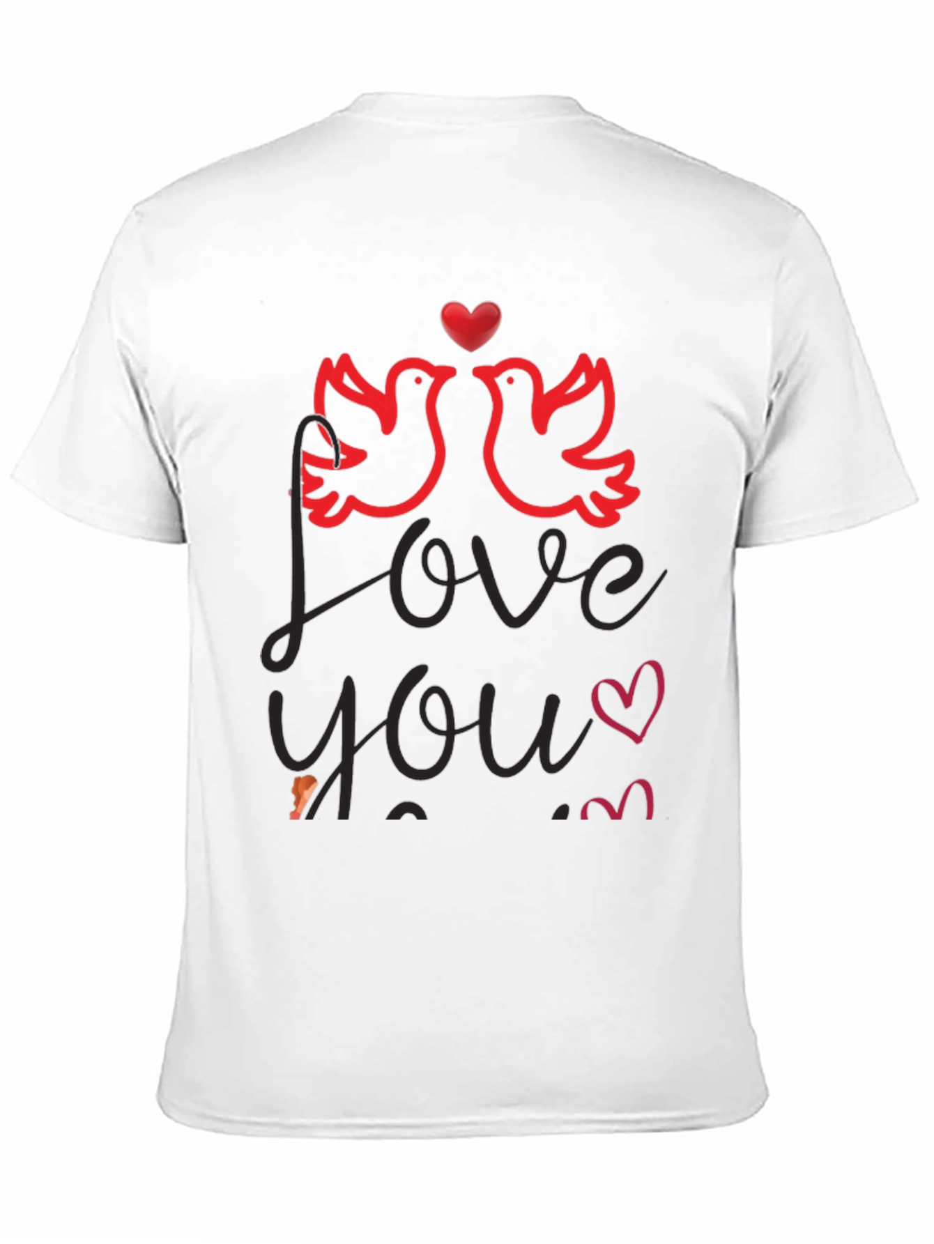 Love You Valentines Graphic T-Shirt - Black