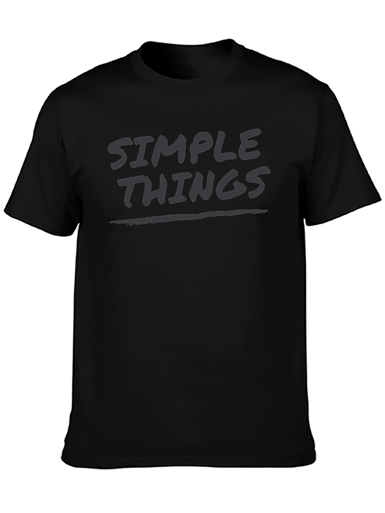 Simple Things Black Graphic T-Shirt