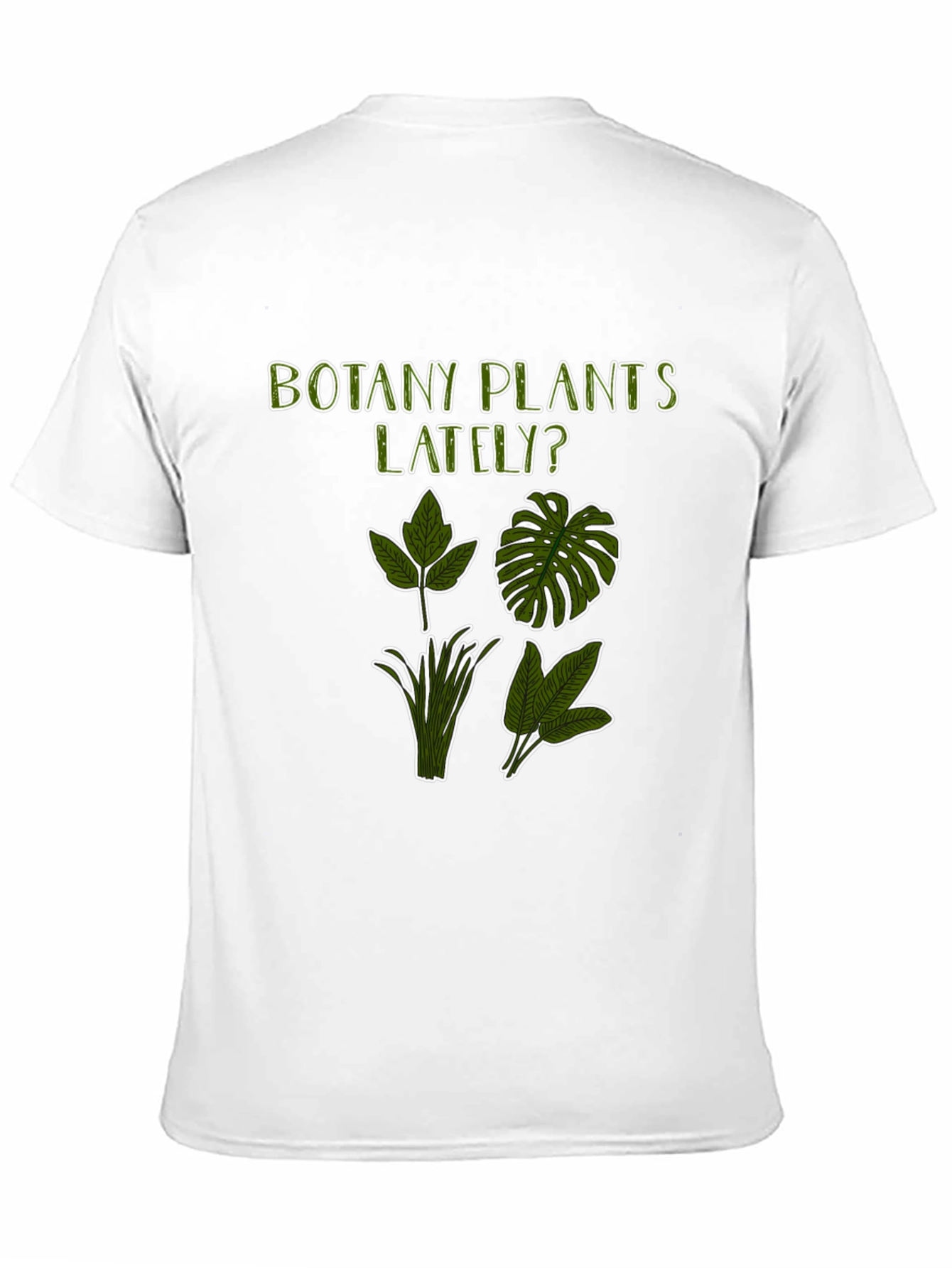 Botany Plants Lately T-Shirt - Black Plant Lover Tee
