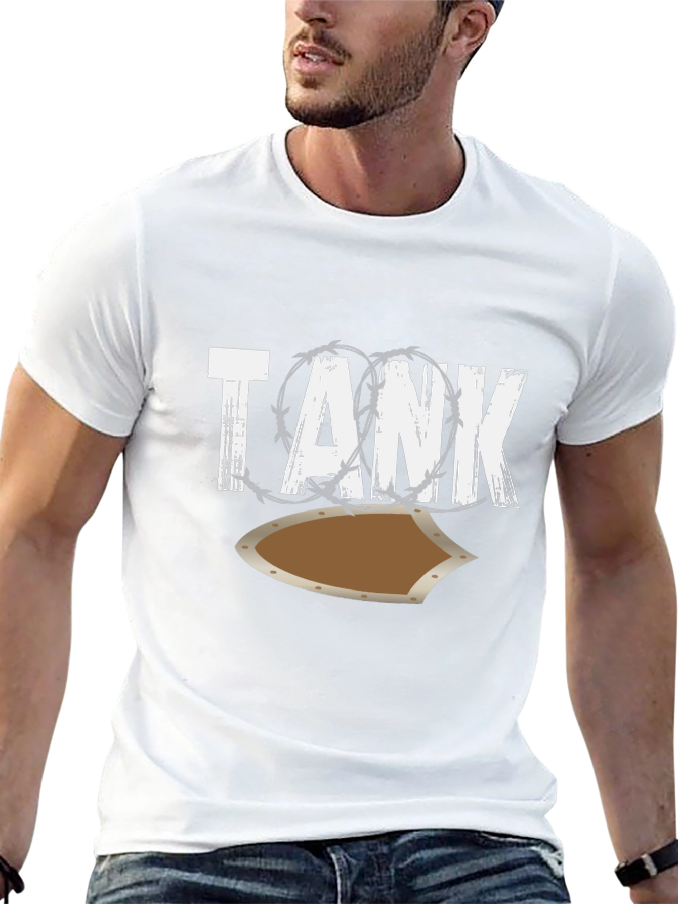 Tank Shield Graphic Tee - Mens Black T-Shirt