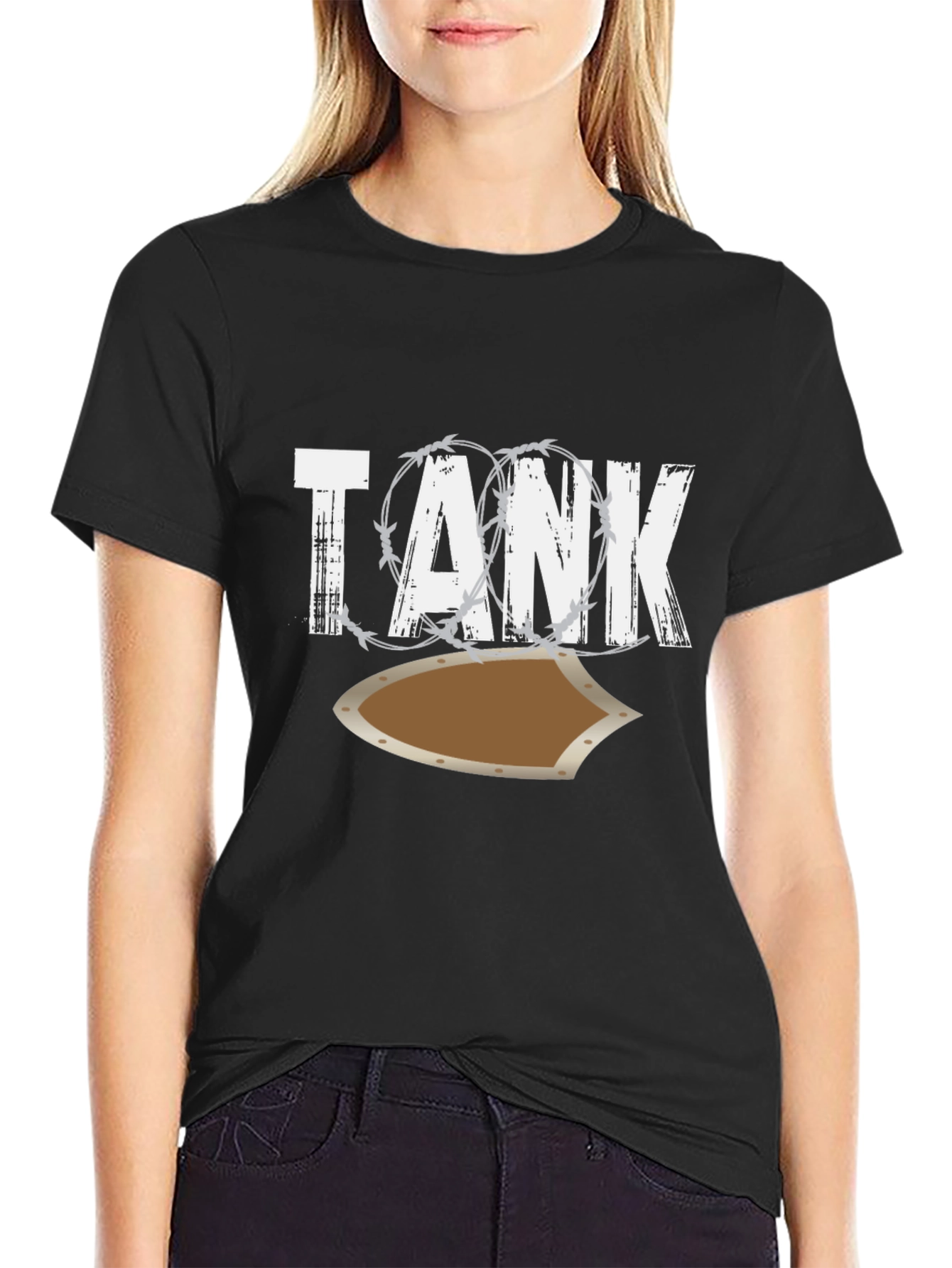Tank Shield Graphic Tee - Mens Black T-Shirt