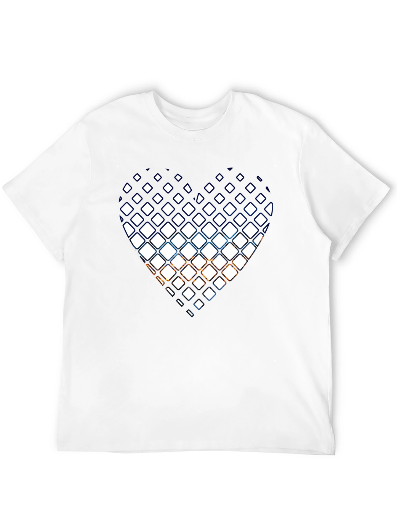 Black T-Shirt with Heart Graphic Design