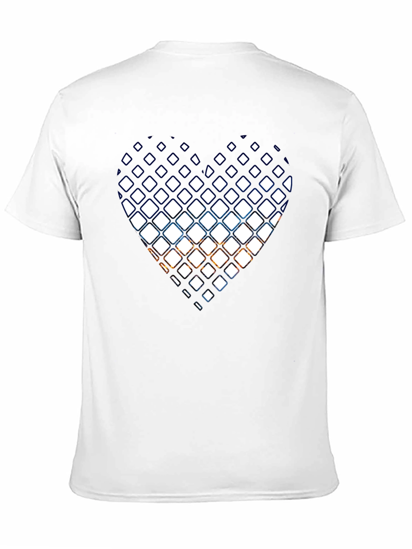 Black T-Shirt with Heart Graphic Design