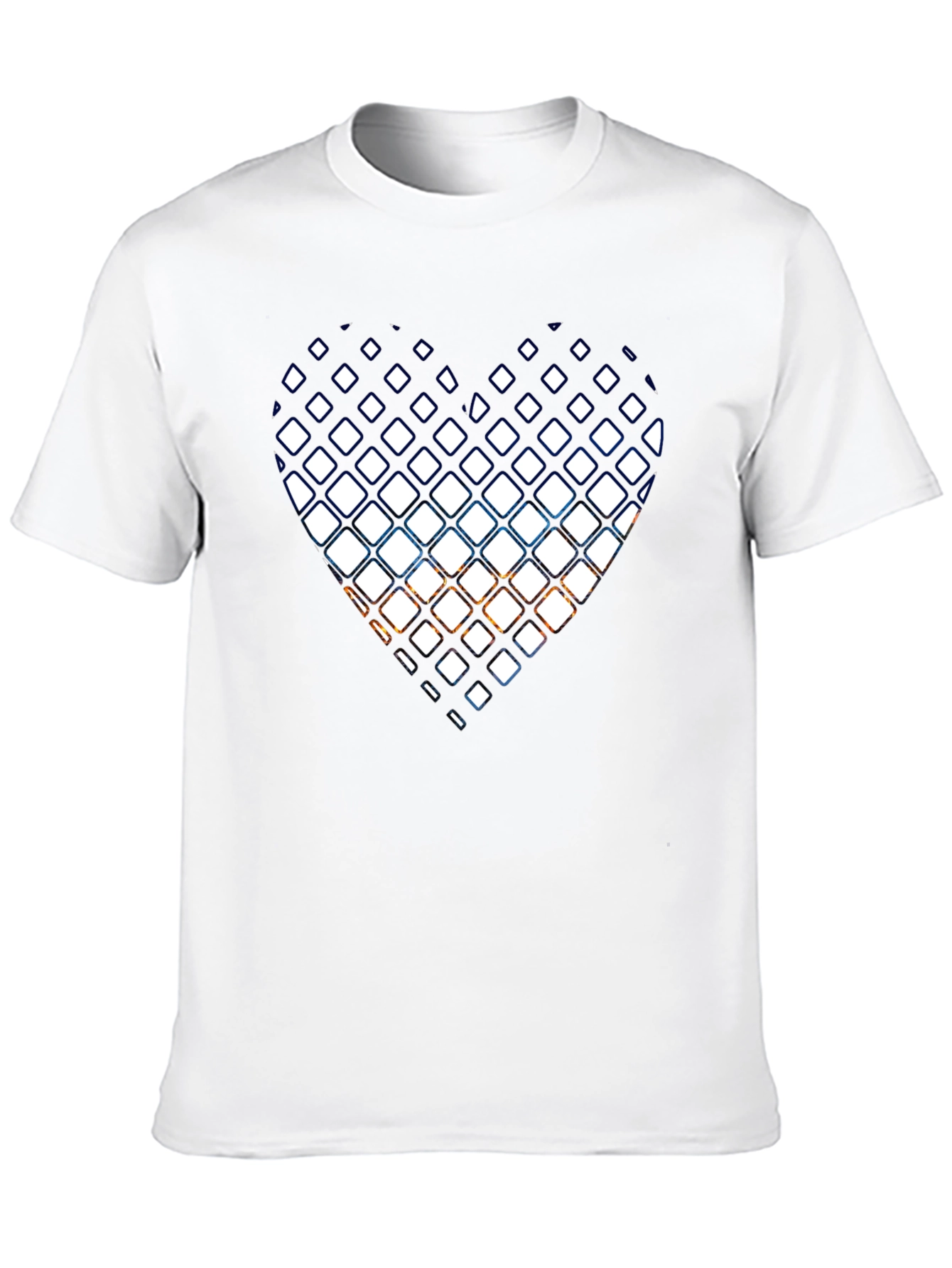 Black T-Shirt with Heart Graphic Design