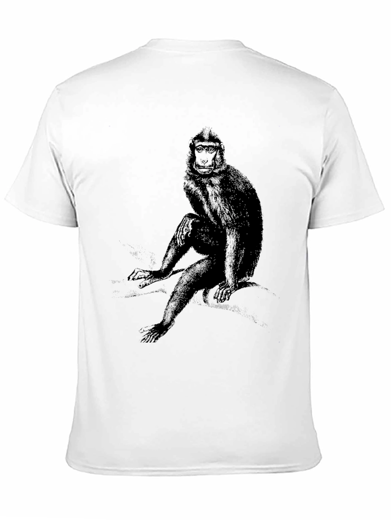 Monkey Graphic Tee - Soft Black T-Shirt