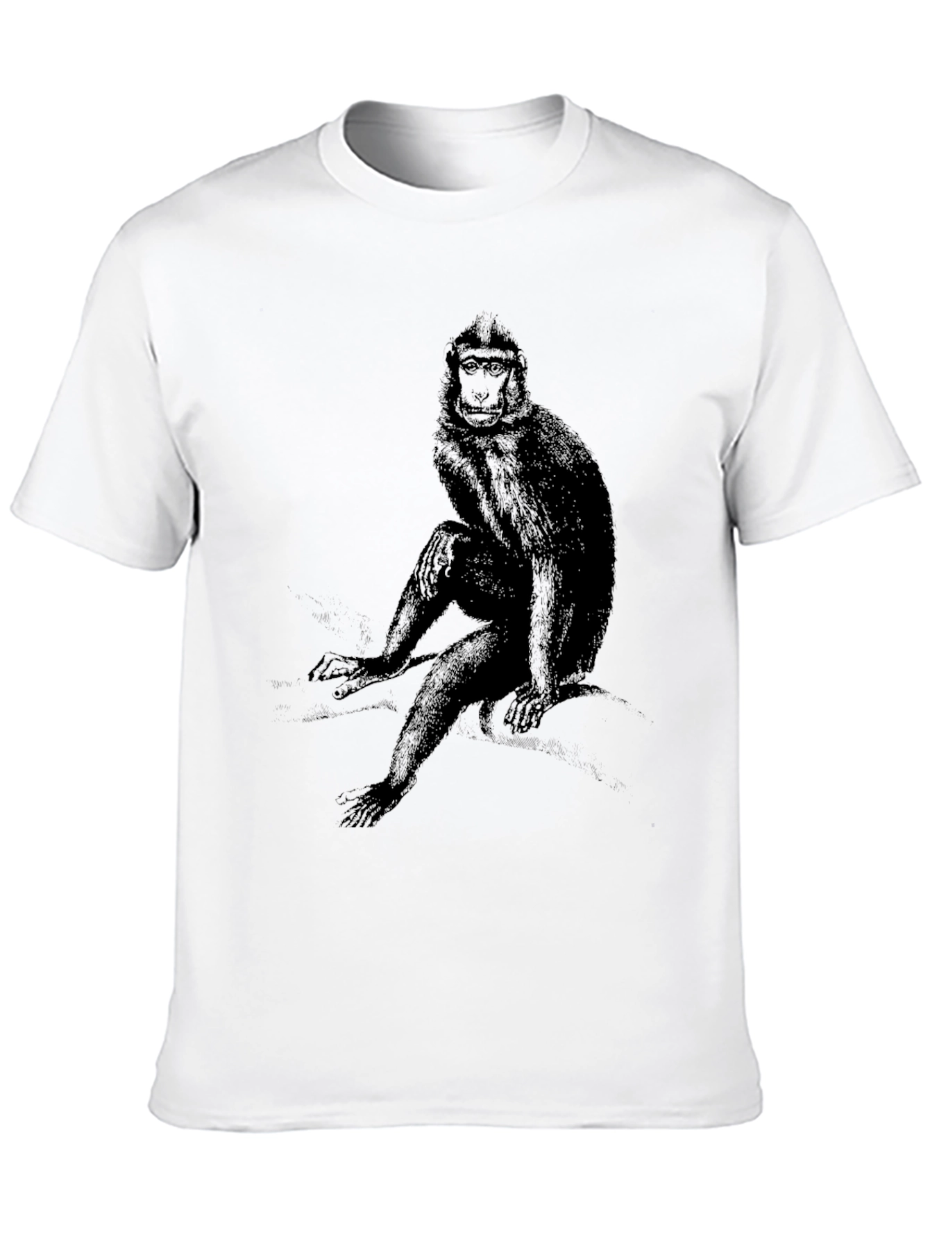 Monkey Graphic Tee - Soft Black T-Shirt
