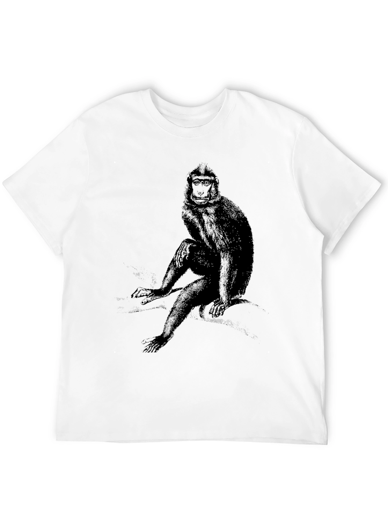 Monkey Graphic Tee - Soft Black T-Shirt