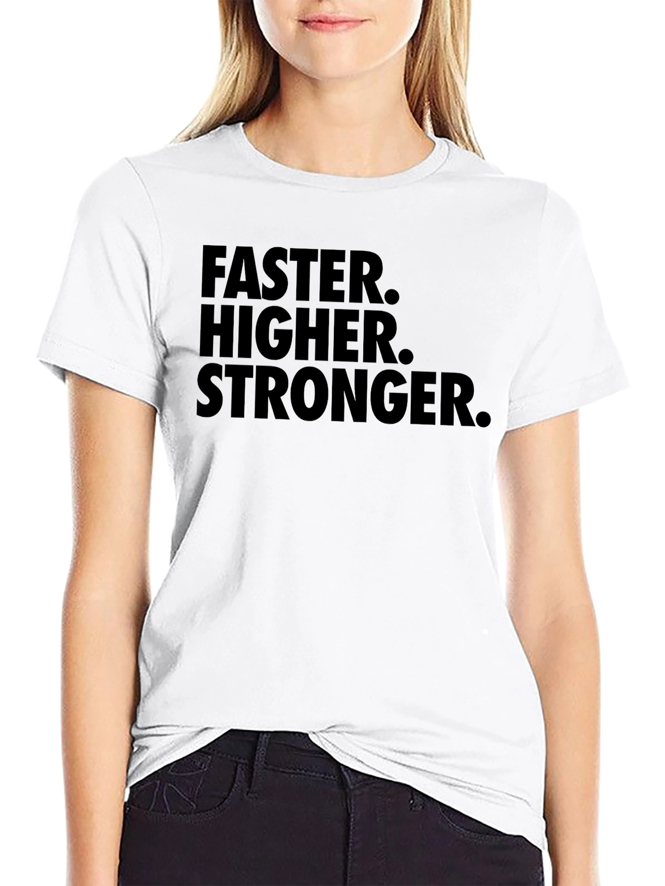 Faster Higher Stronger Black T-Shirt