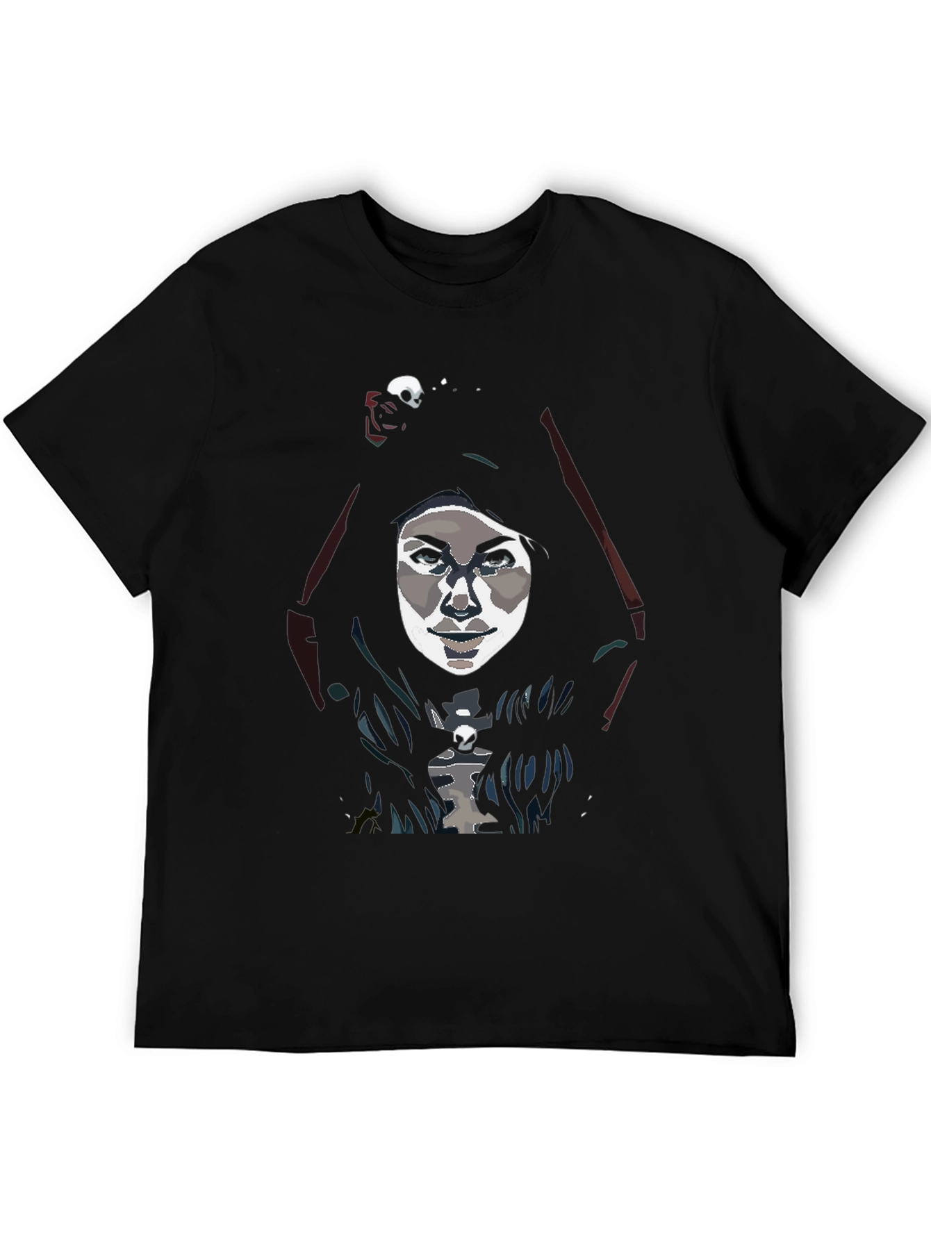 Dark Reaper Graphic Tee - Mens Black Cotton Shirt