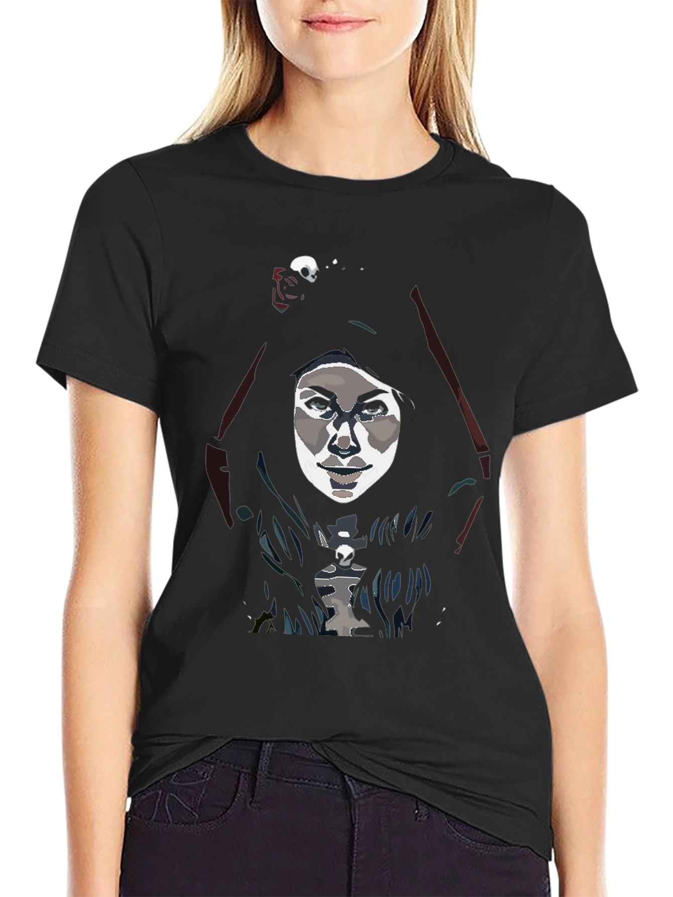 Dark Reaper Graphic Tee - Mens Black Cotton Shirt