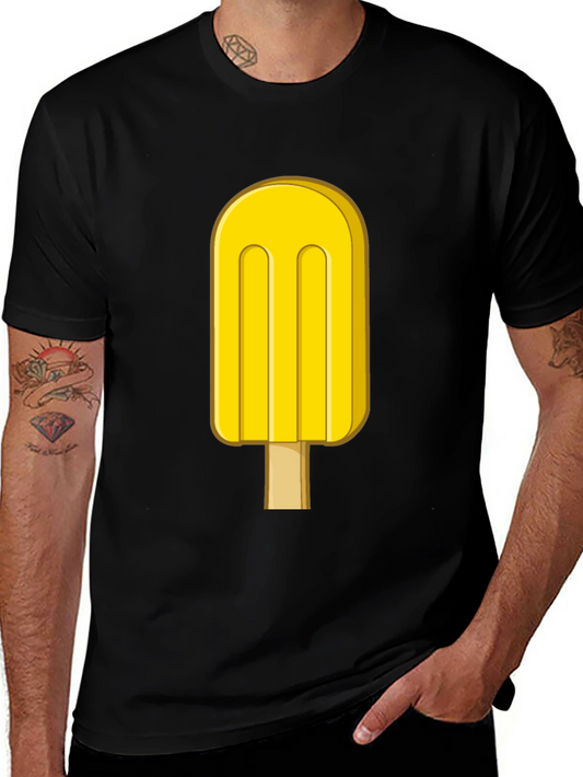 Cool Yellow Popsicle Graphic T-Shirt