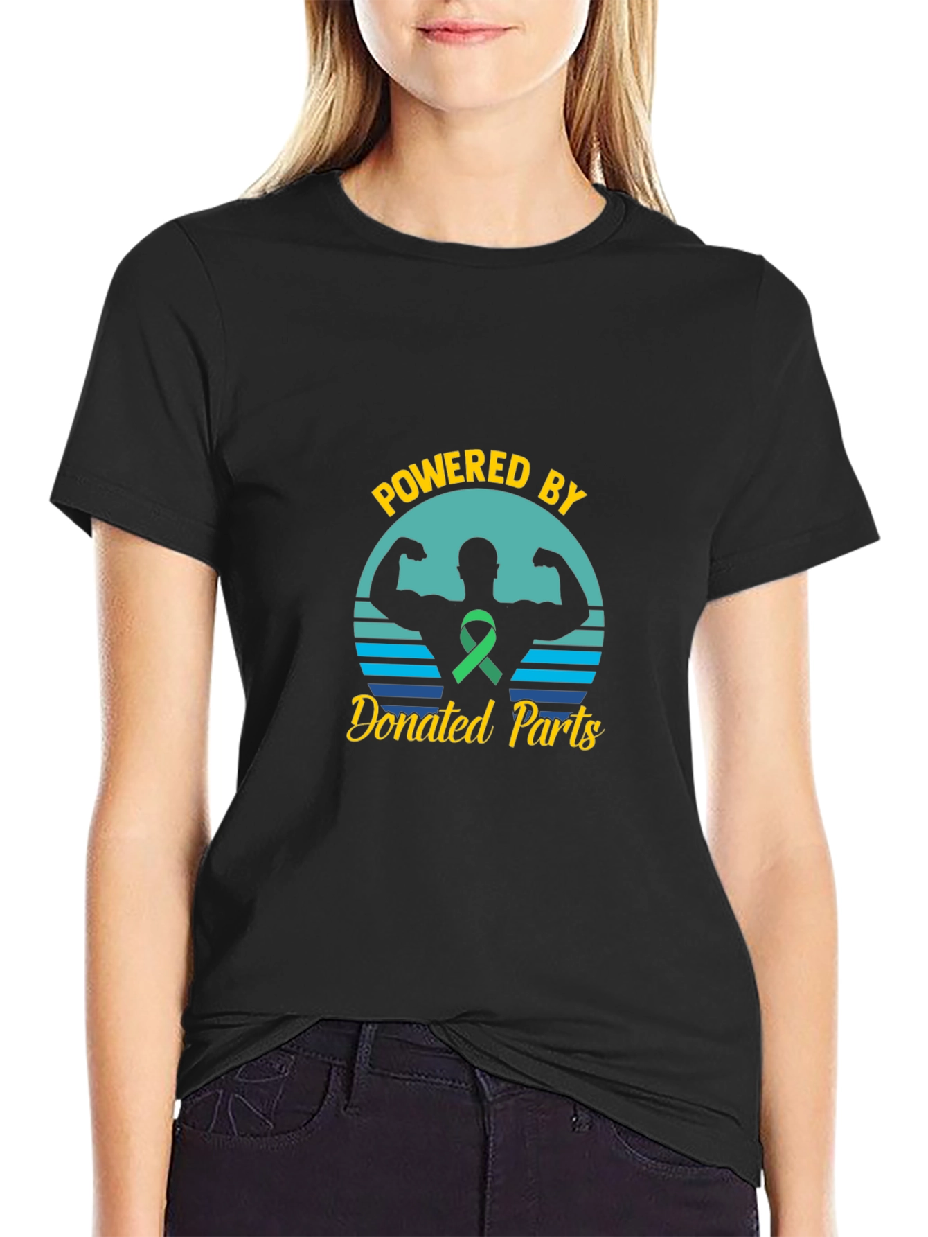 Powered By Donated Parts Black T-Shirt