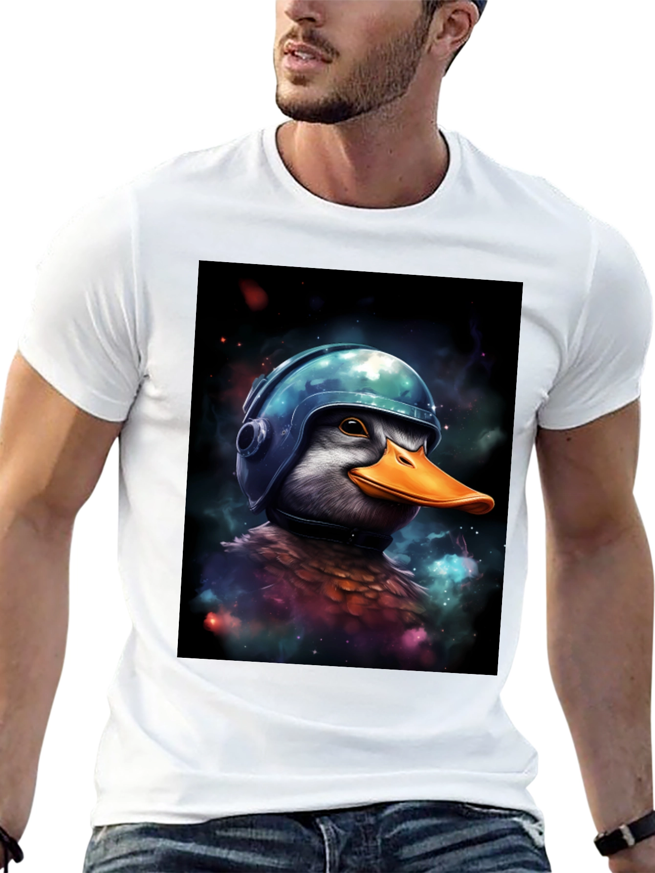 Duck in Helmet Graphic Tee