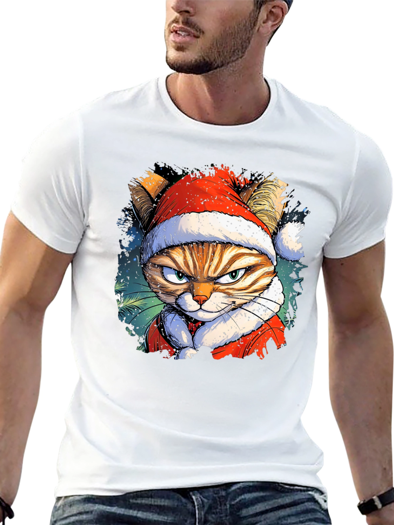 Grumpy Cat Santa T-Shirt: Holiday Humor