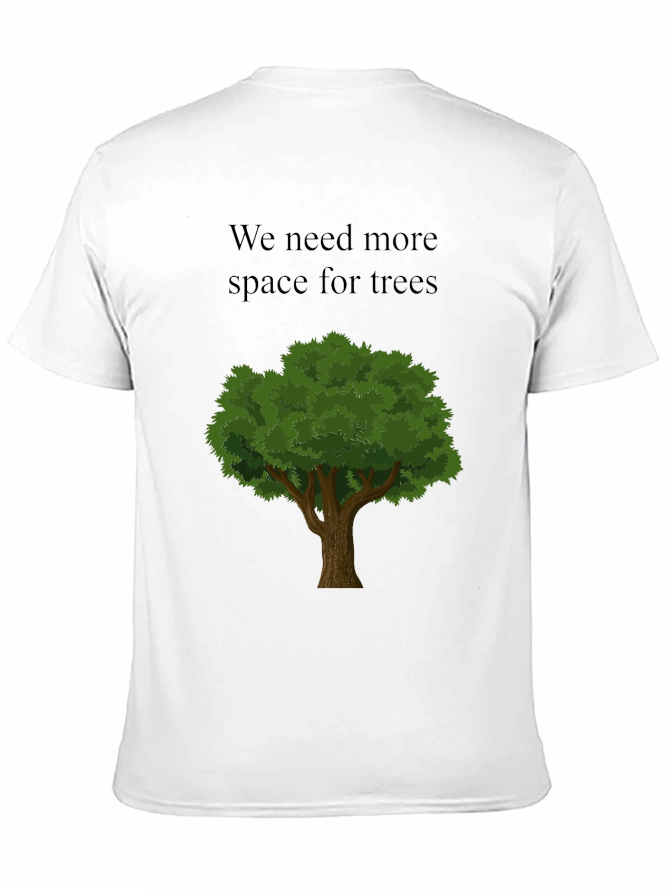 Eco-Friendly Tree Graphic Black T-Shirt