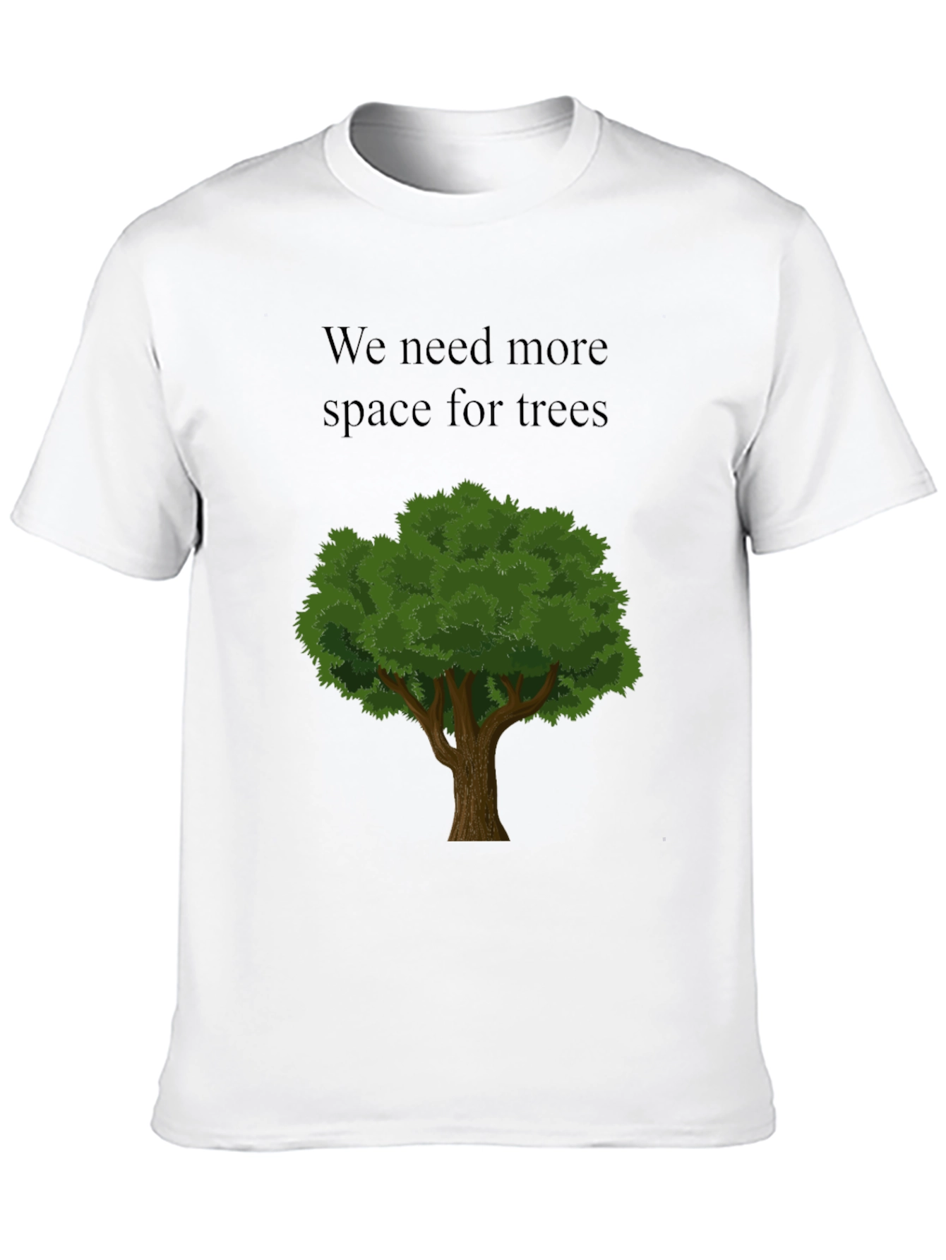 Eco-Friendly Tree Graphic Black T-Shirt