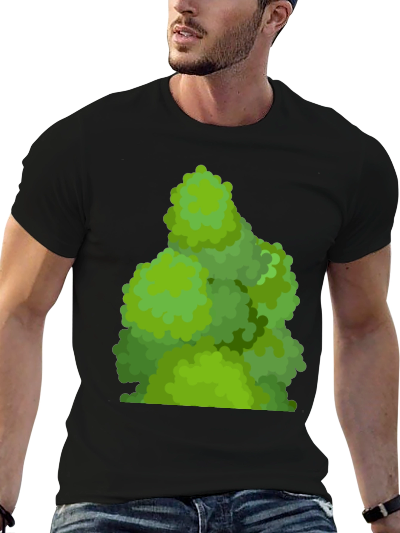 Green Bush Tee - Nature Inspired Graphic T-Shirt
