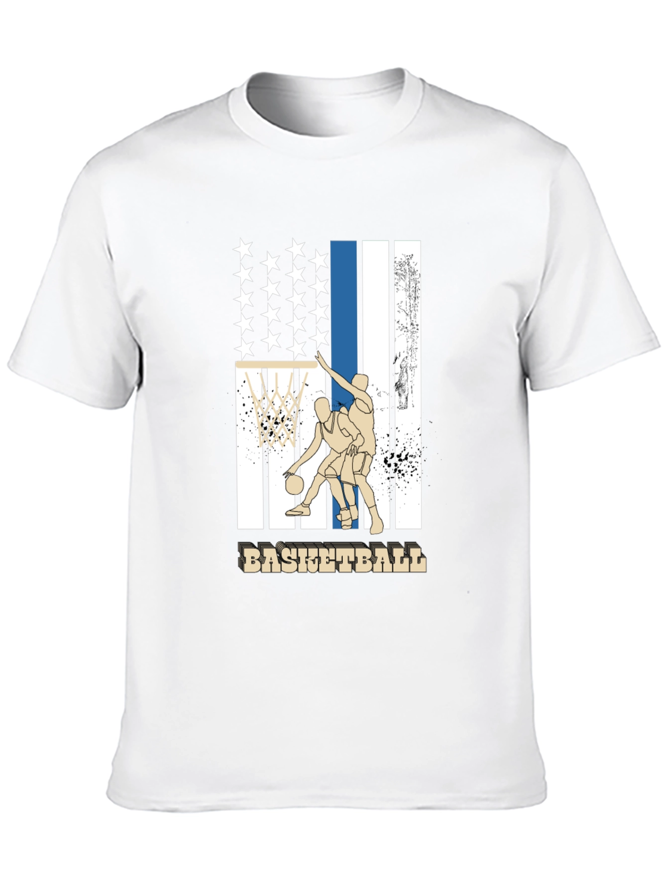 Basketball USA Flag Graphic T-Shirt