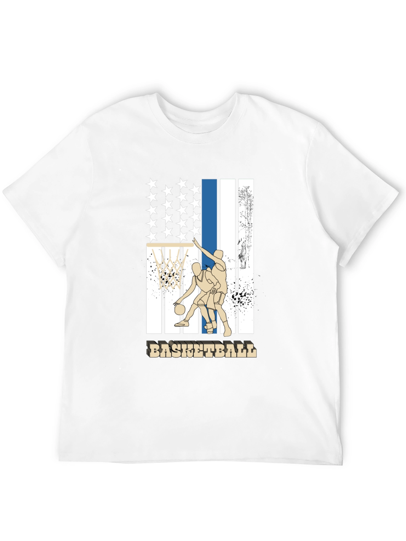 Basketball USA Flag Graphic T-Shirt