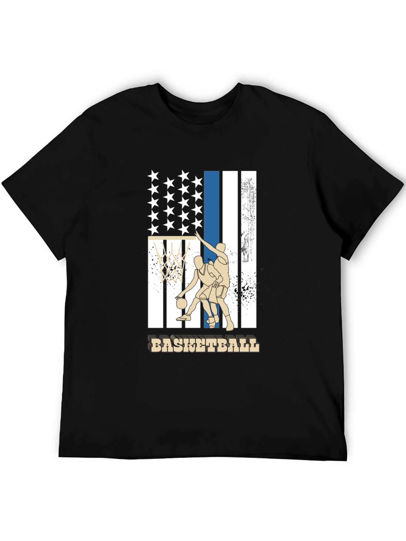 Basketball USA Flag Graphic T-Shirt