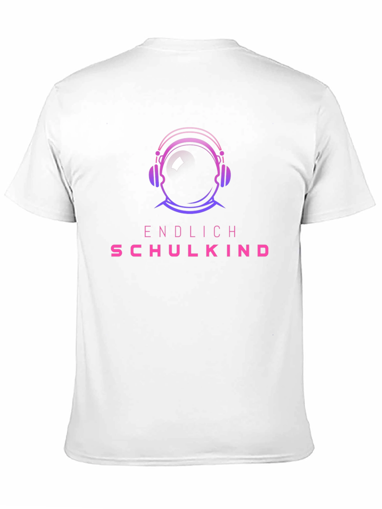 Astronaut Headphones Black T-Shirt