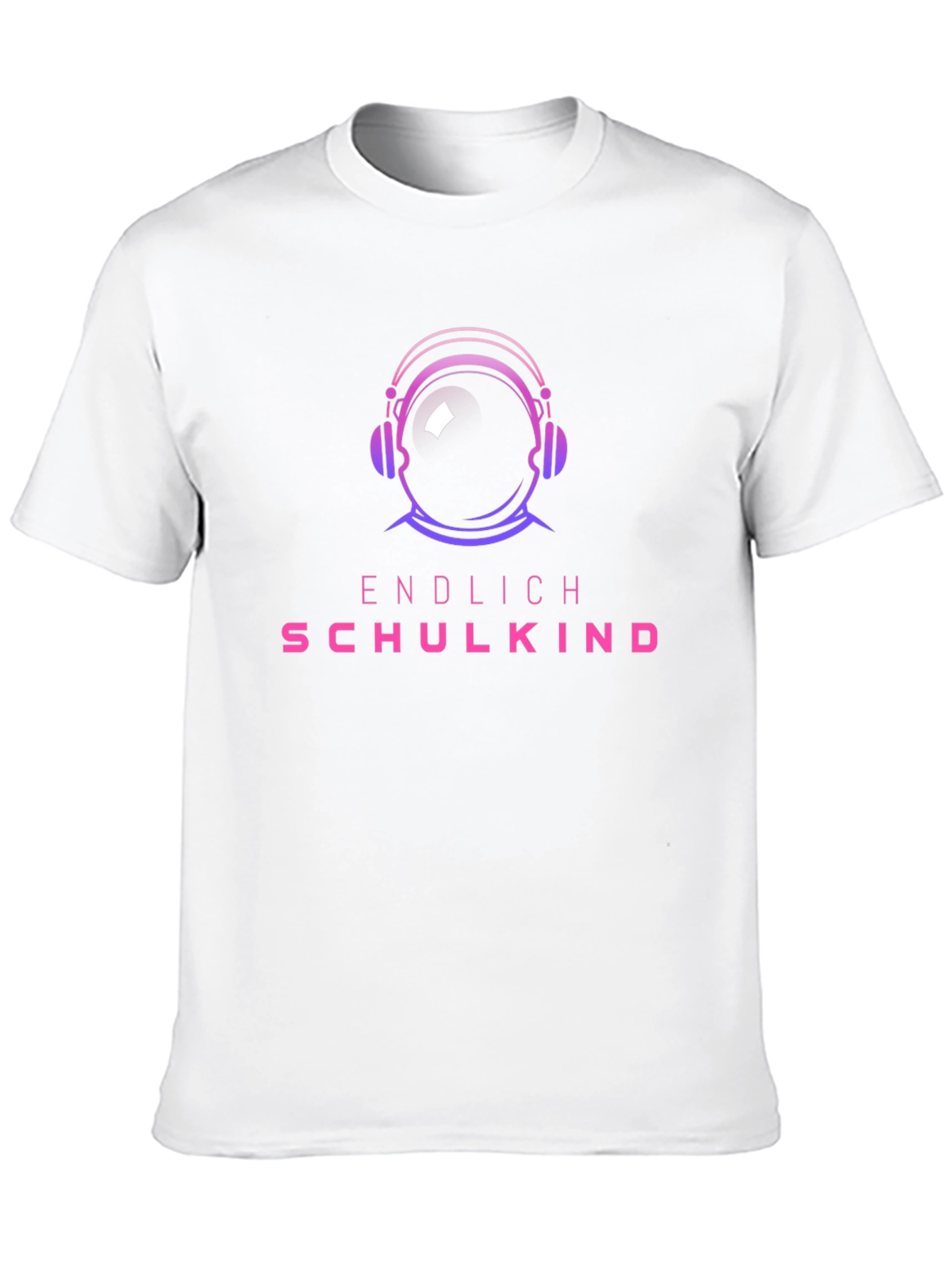 Astronaut Headphones Black T-Shirt