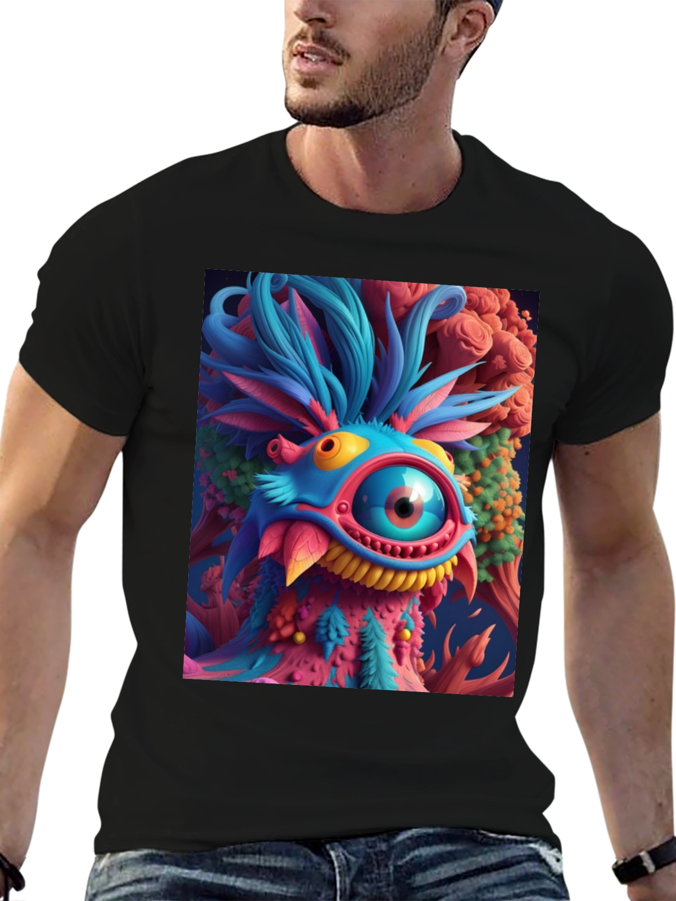 Funky Monster Graphic Tee - Eye-Catching Design